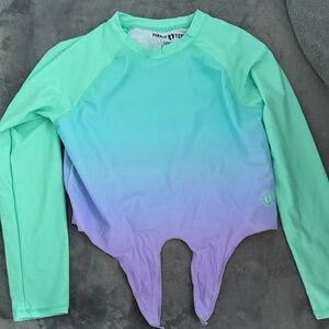 Kids Swim Rashguard - Mint Green and Lavender